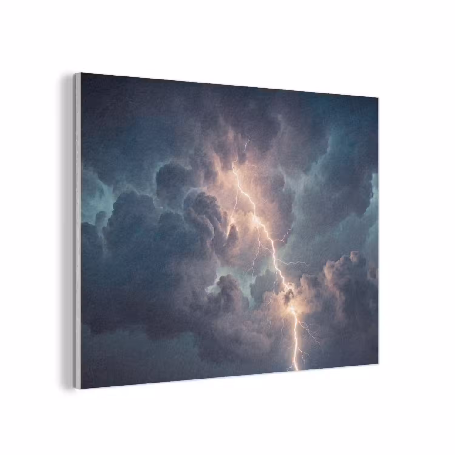 Bliksem - Storm - Natuur - Donker PET vilt klein -3d
