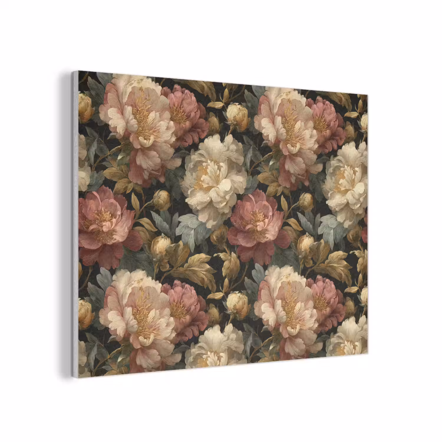 Bloemen - Barok - Patroon - Roze - Crème PET vilt klein 837 -3d