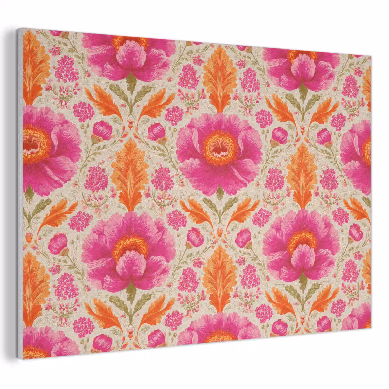 Bloemen - Barok - Roze - Oranje PET vilt klein 837 -3d