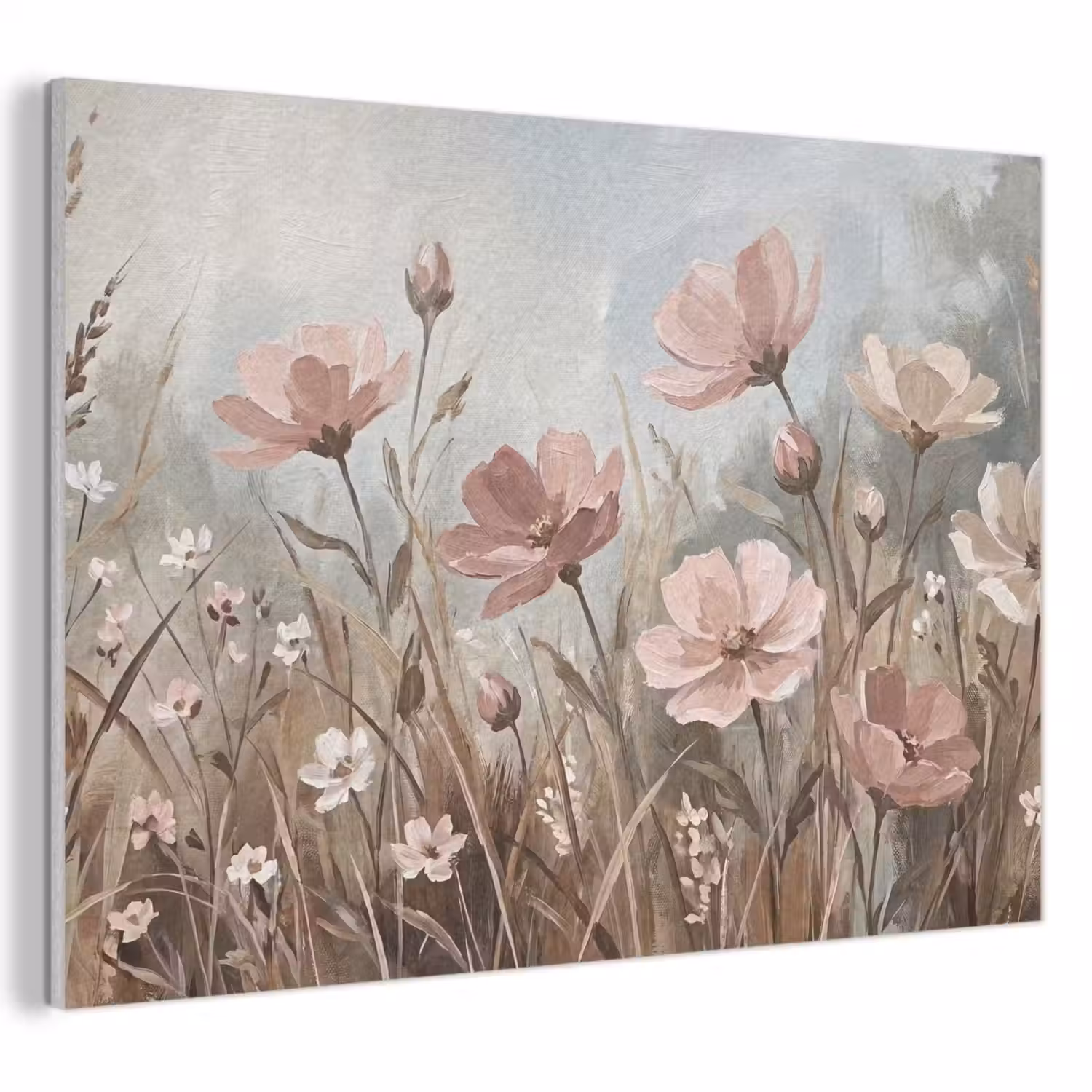 Bloemen - Botanisch - Schilderij - Pastel - Rustiek PET vilt klein -3d