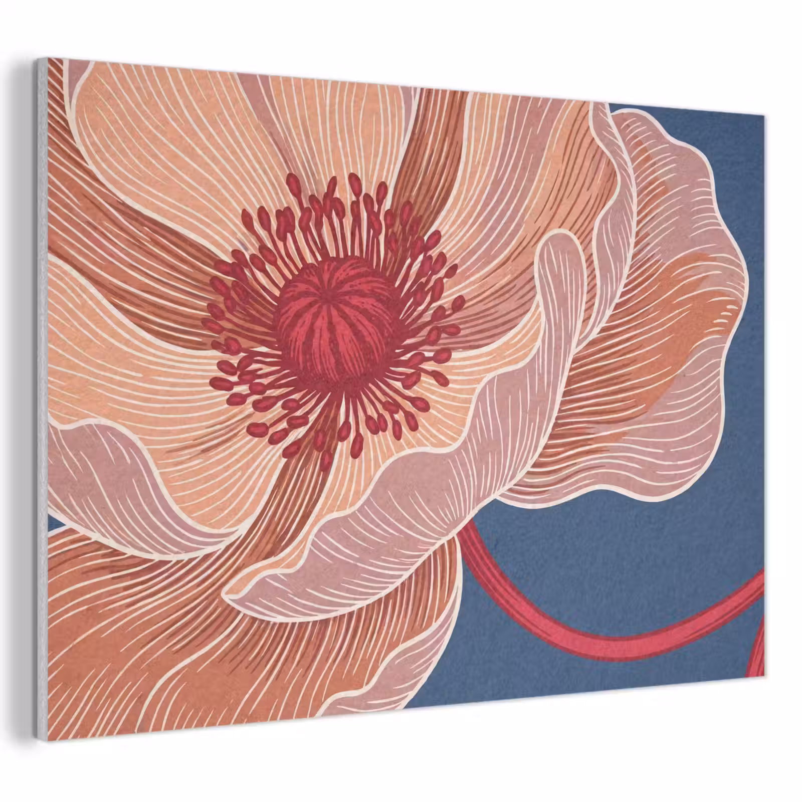 Akoestisch schilderij - Bloemen - Modern - Abstract - Bloemen - Modern - Abstract PET vilt klein