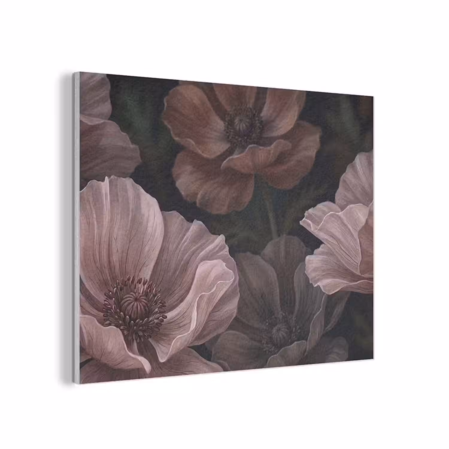 Bloemen - Natuur - Roze - Donker - Modern PET vilt klein -3d