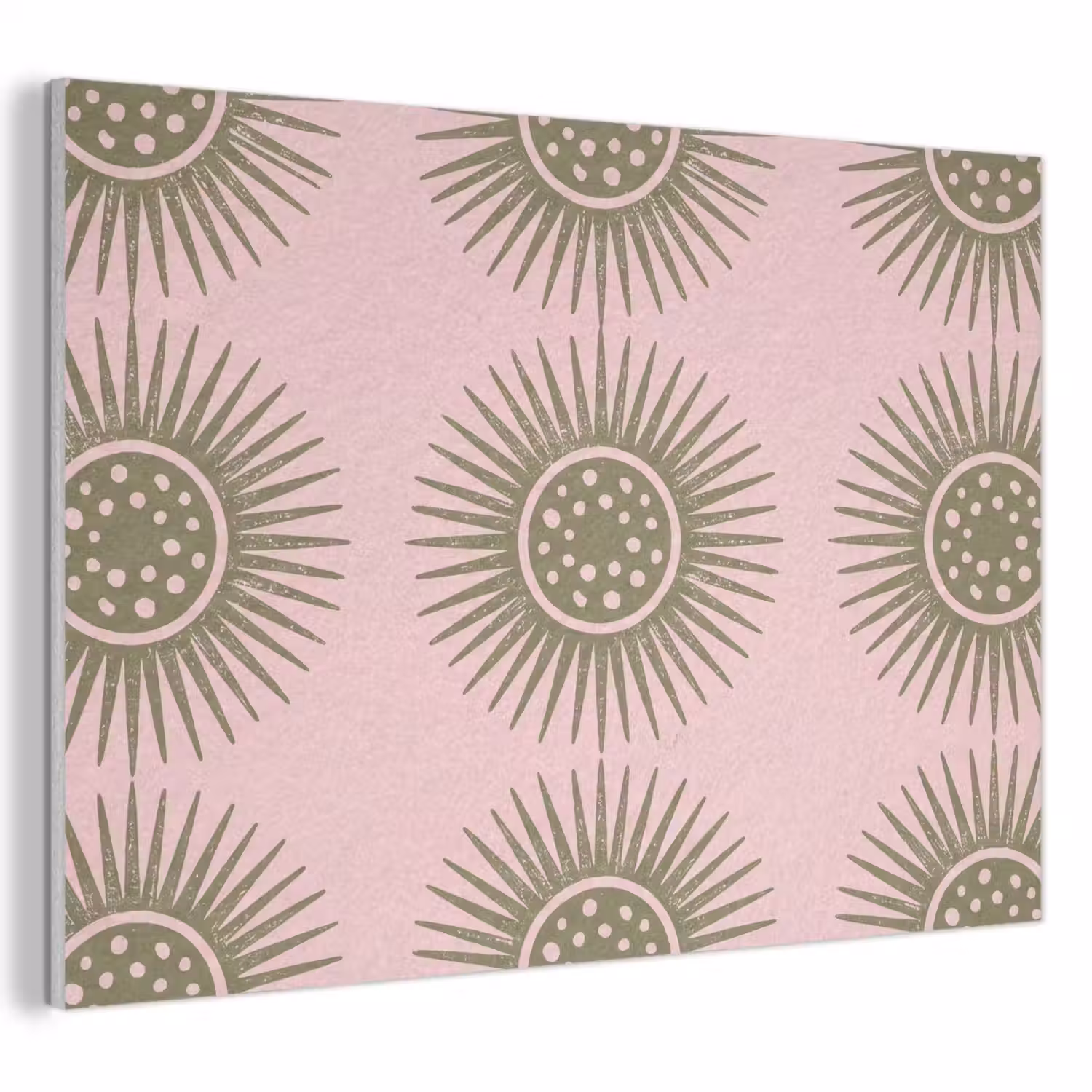 Bloemen - Patroon - Abstract - Roze - Groen PET vilt klein -3d