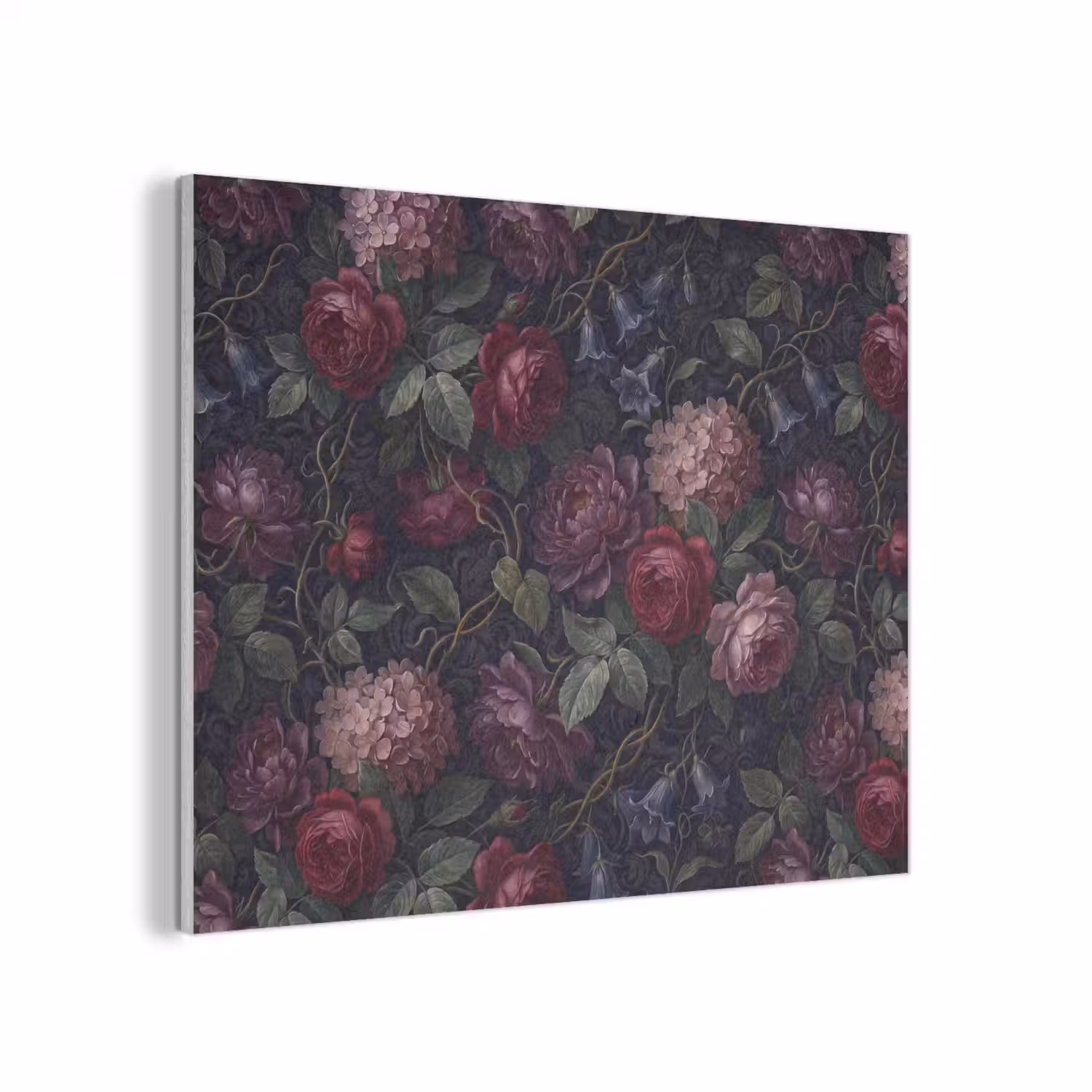 Bloemen - Rood - Klassiek - Donker - Patroon PET vilt klein -3d