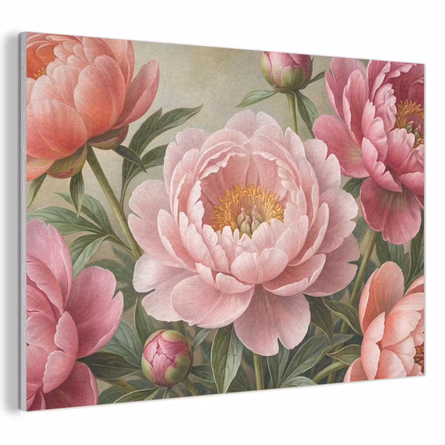 Bloemen - Roze - Klassiek - Gedetailleerd - Natuur PET vilt klein -3d