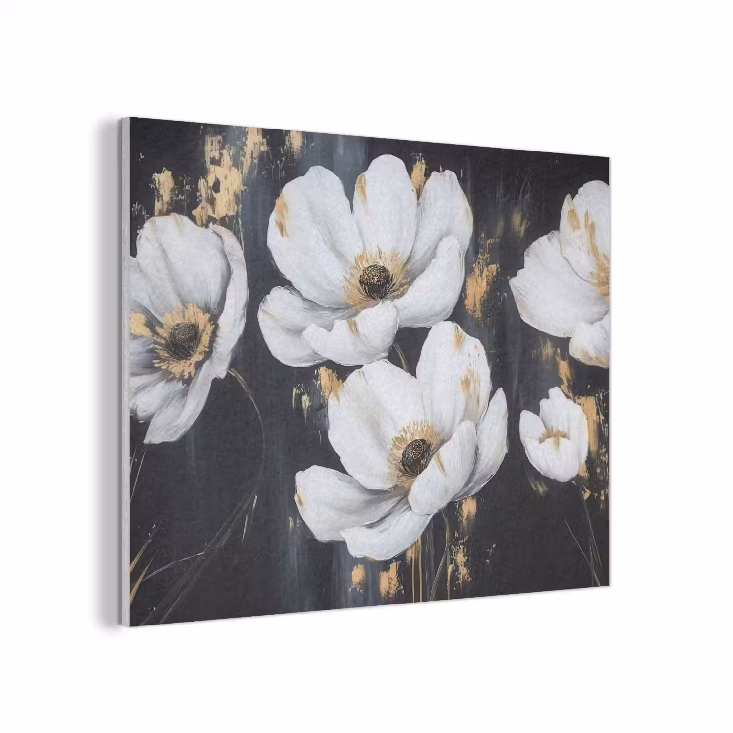 Bloemen - Wit - Abstract PET vilt klein -3d