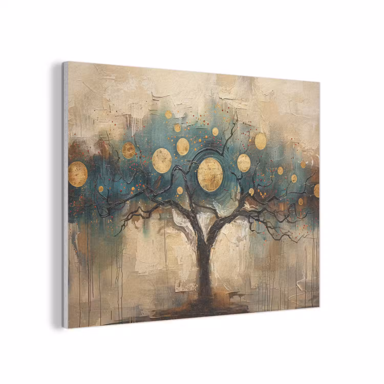 Boom - Kunst - Maan - Watercolor PET vilt klein -3d