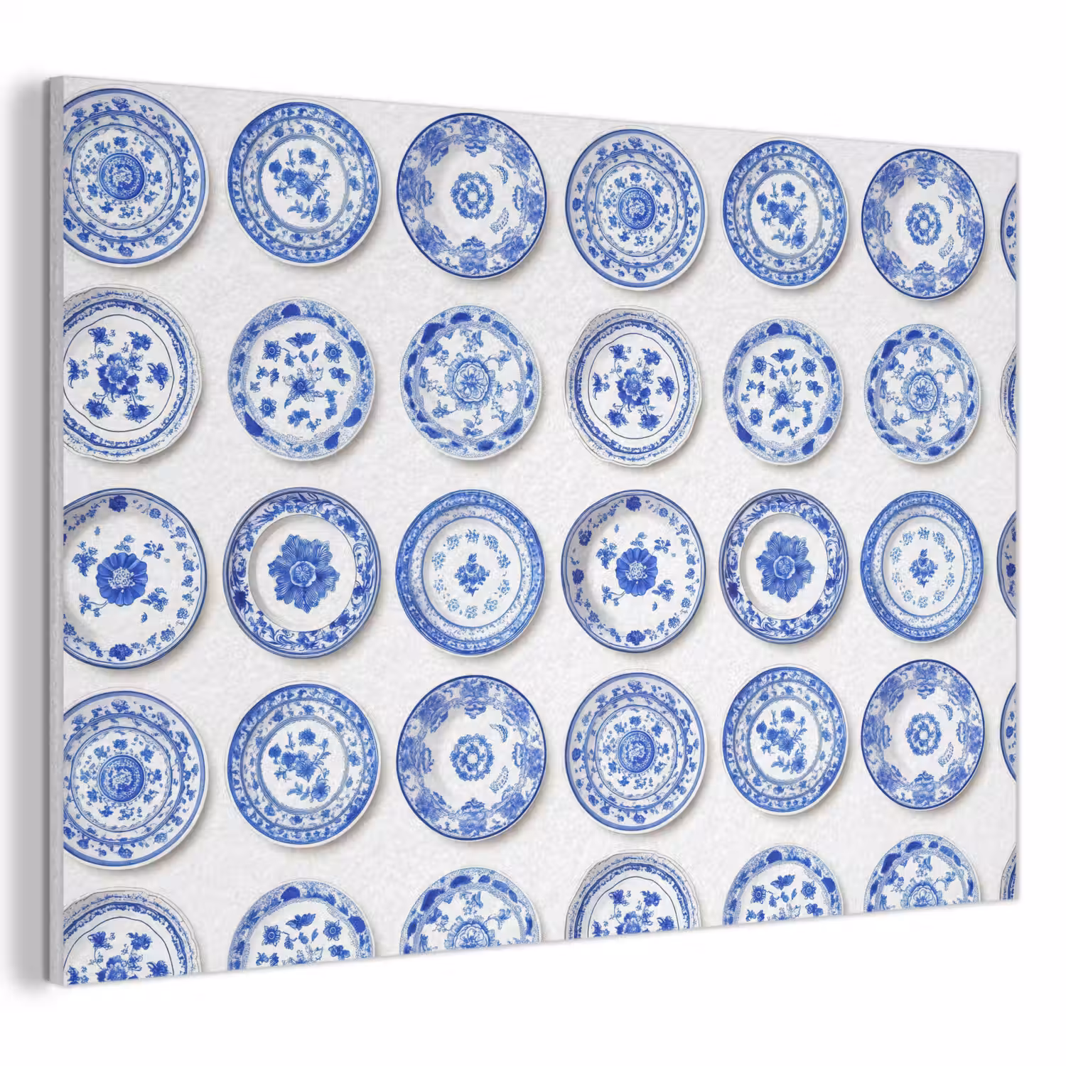 Borden - Bloemen - Patroon - Blauw PET vilt klein 837 -3d