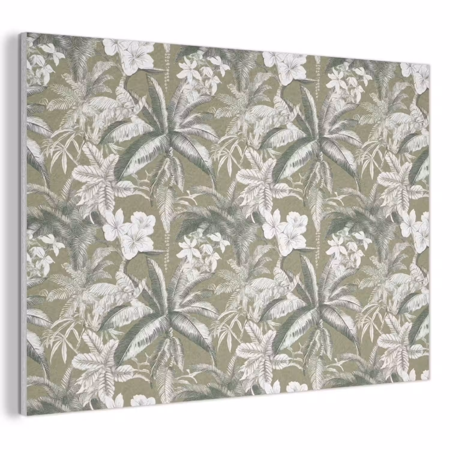 Botanisch - Bloemen - Groen PET vilt klein 837 -3d