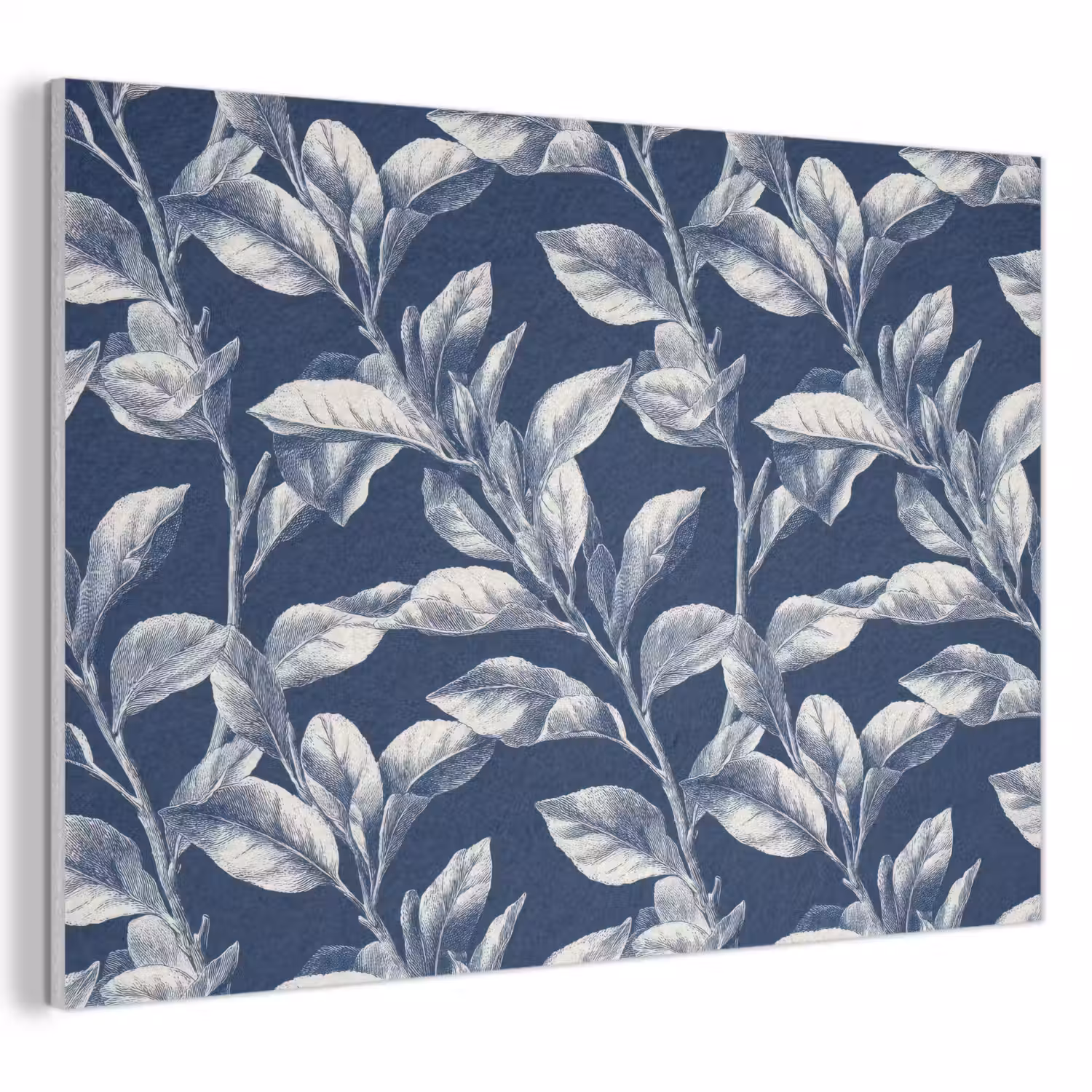 Botanisch - Patroon - Blauw PET vilt klein 837 -3d