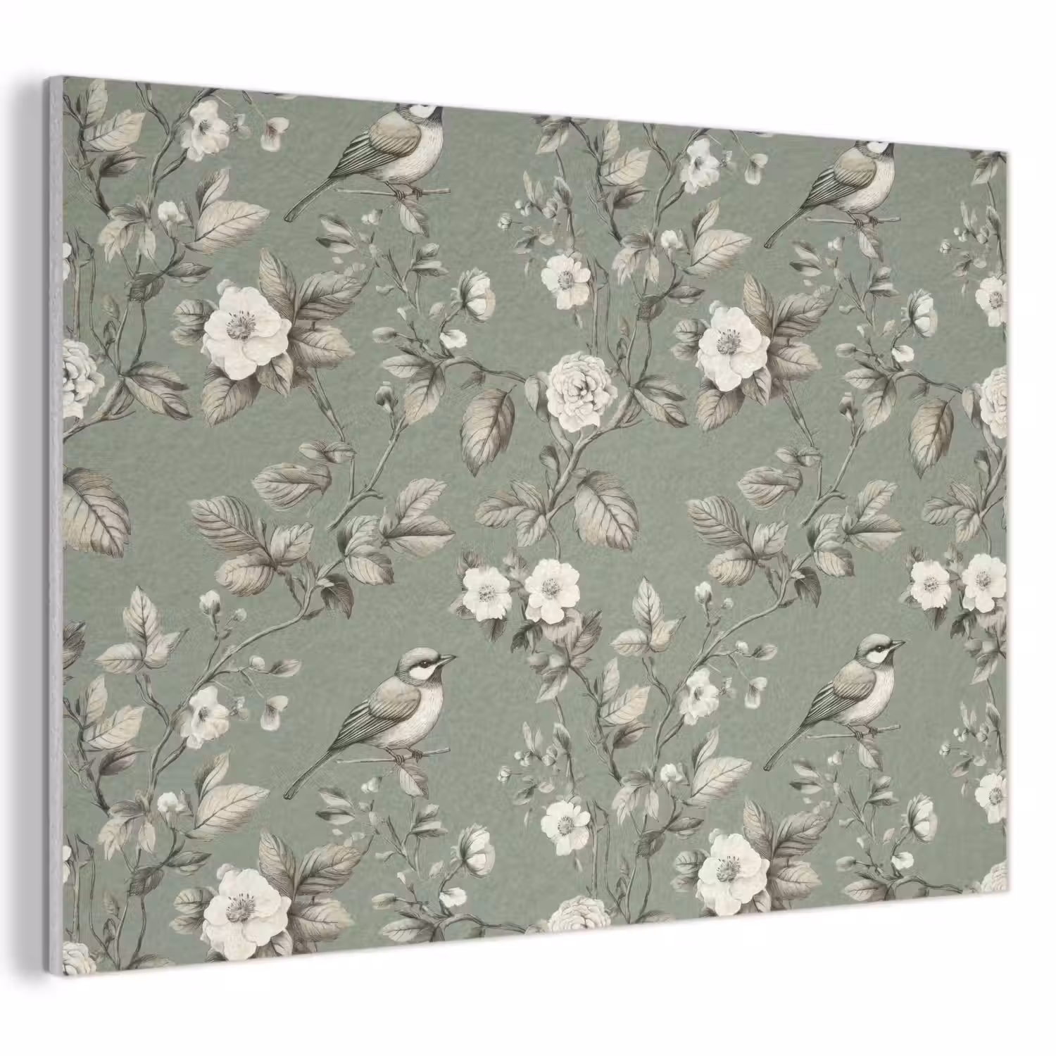 Botanisch - Vogels - Groen PET vilt klein 837 -3d