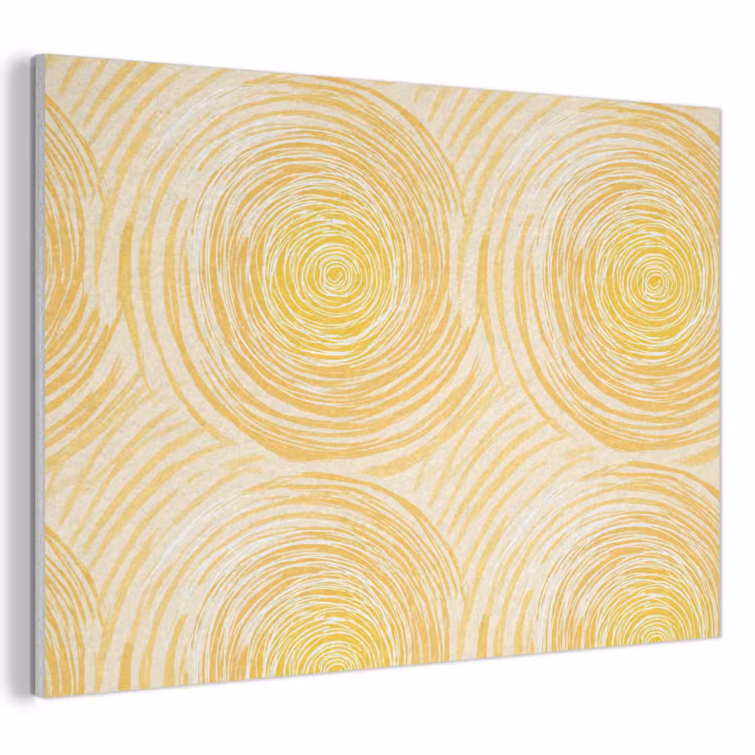 Cirkels - Abstract - Artistiek - Geel PET vilt klein 837 -3d