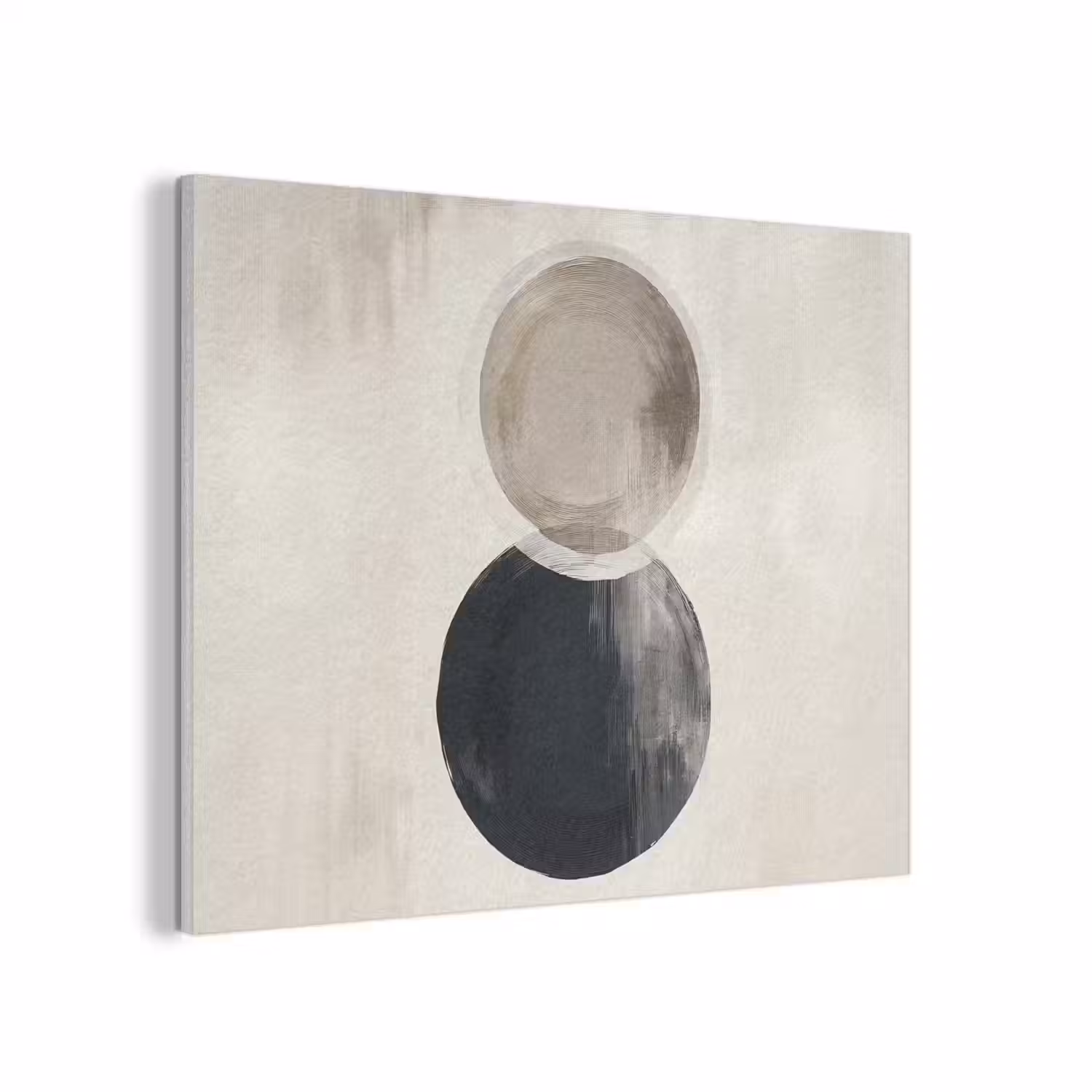 Cirkels - Vorm - Beige - Abstract PET vilt klein -3d