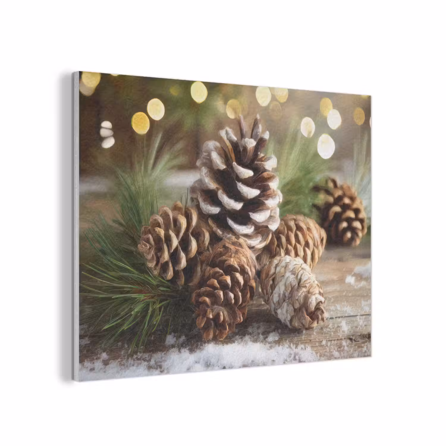 Dennenappels - Kerstsfeer - Bruin - Groen PET vilt klein -3d