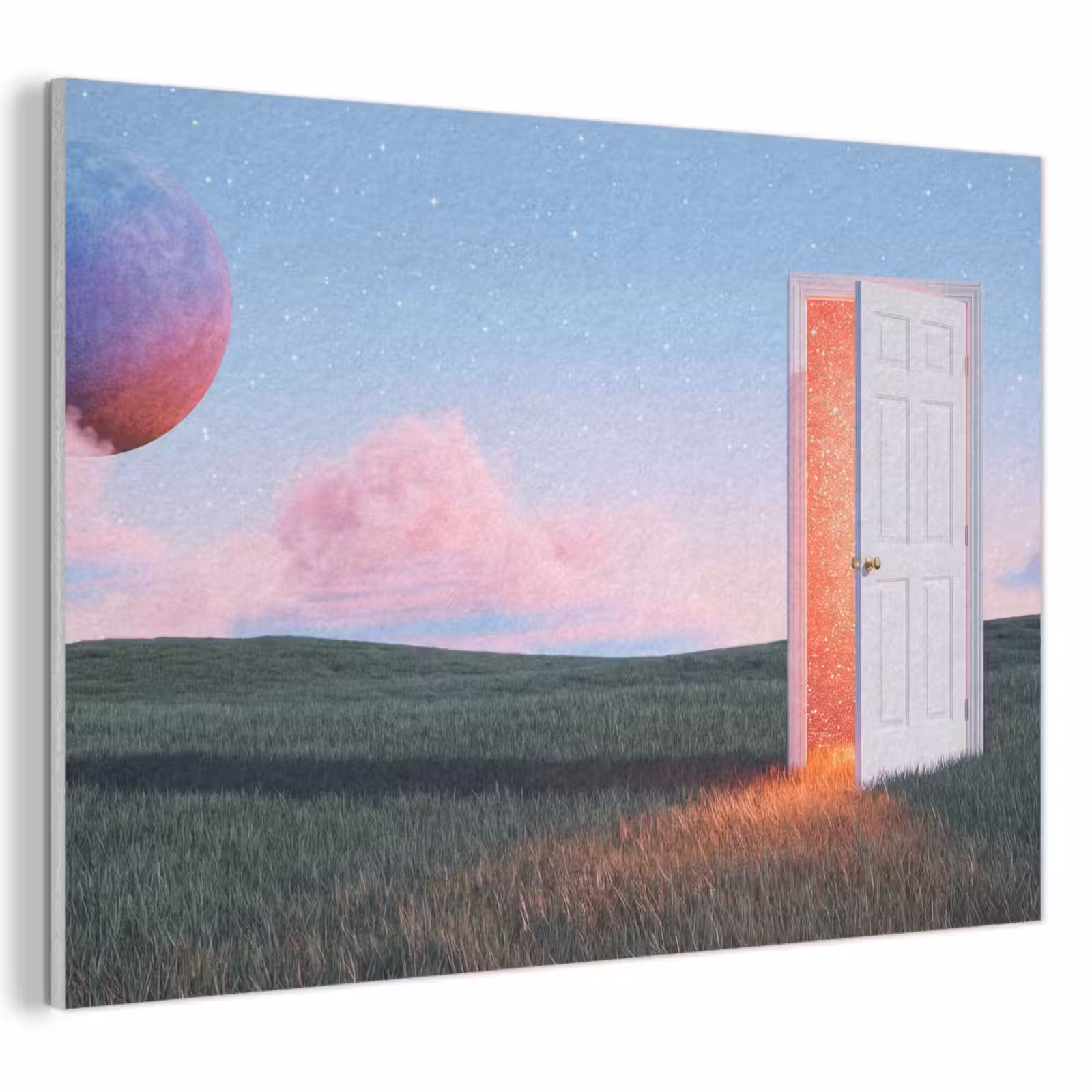 Akoestisch schilderij - Deur - Fantasie - Ruimte - Deur - Fantasie - Ruimte PET vilt klein