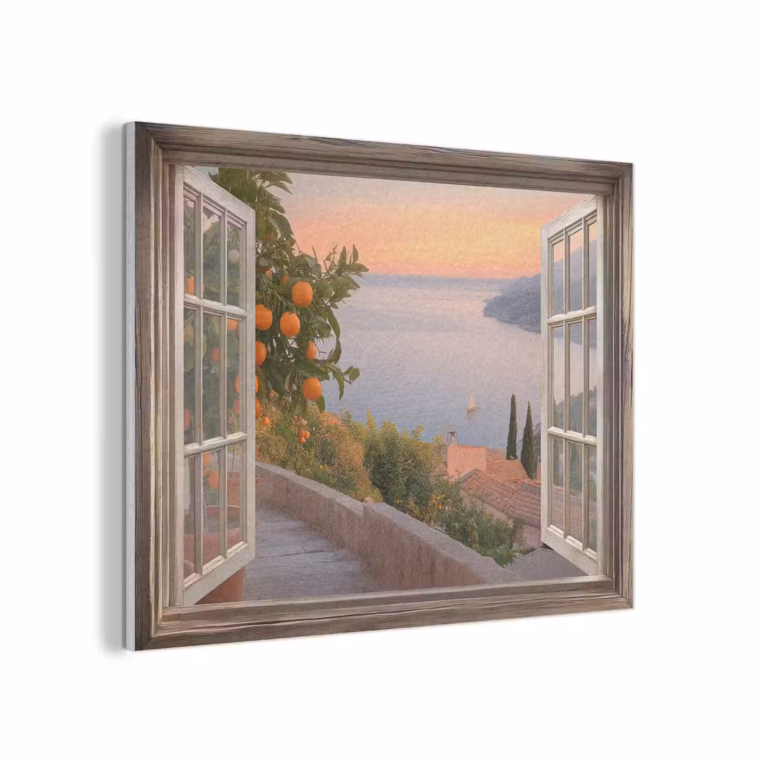 Doorkijk - Uitzicht - Meer - Landschap PET vilt klein -3d