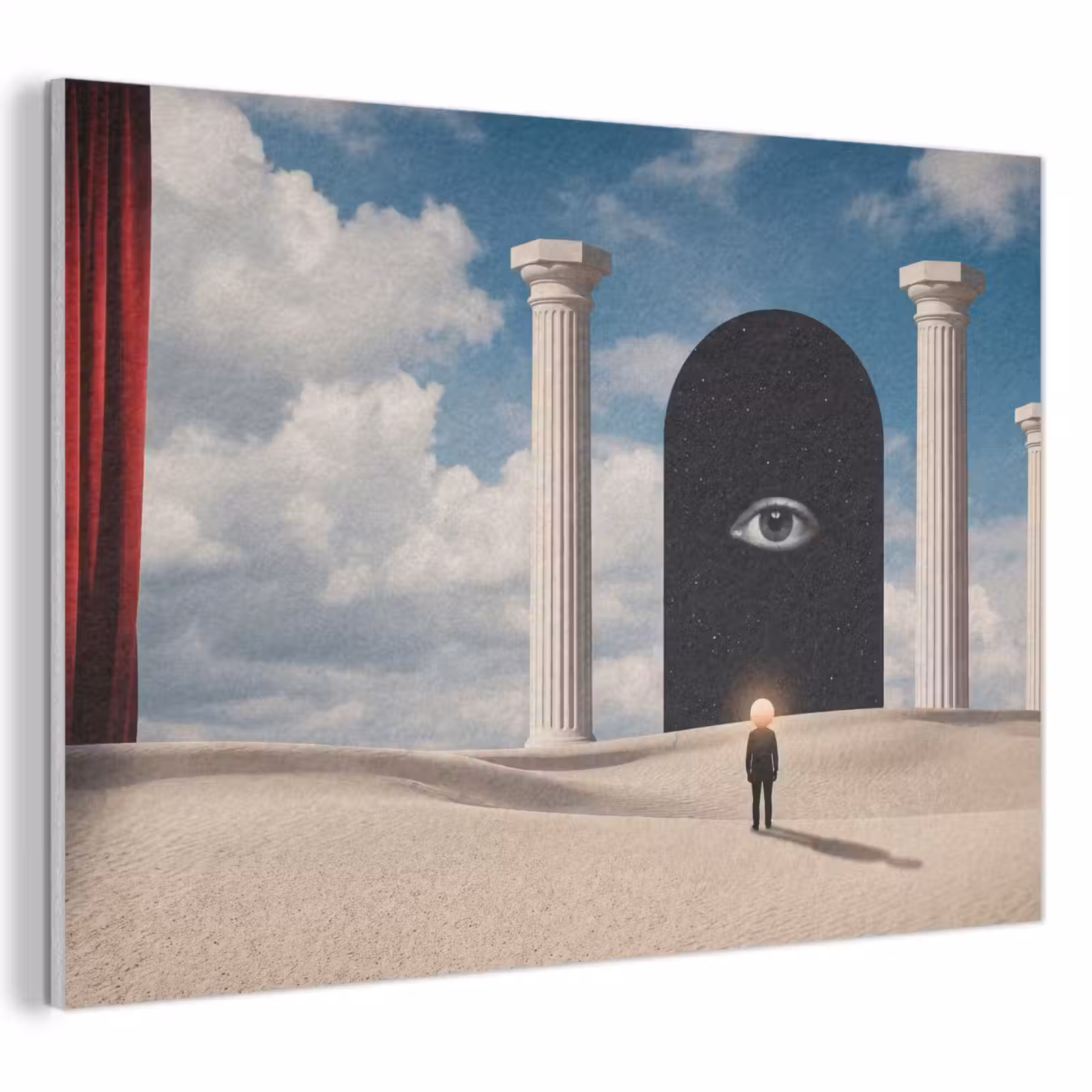 Akoestisch schilderij - Droom - Woestijn - Oog - Droom - Woestijn - Oog PET vilt klein