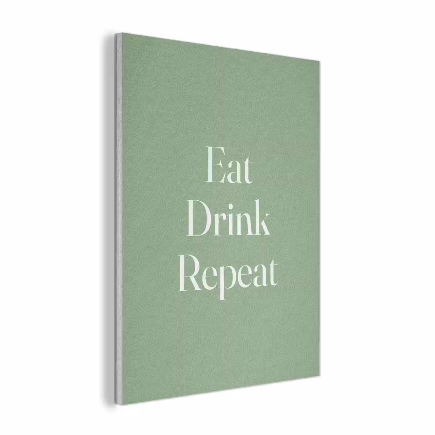 Eten - Drinken - Tekst - Mintgroen PET vilt klein -3d