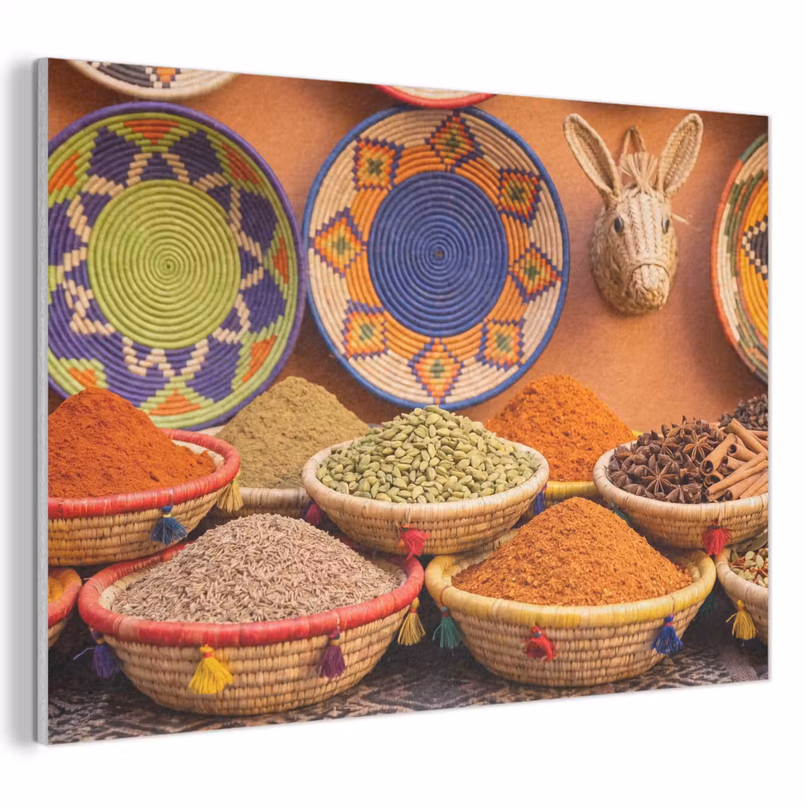 Akoestisch schilderij - Eten - Kleurrijk - Cultuur - Eten - Kleurrijk - Cultuur PET vilt klein