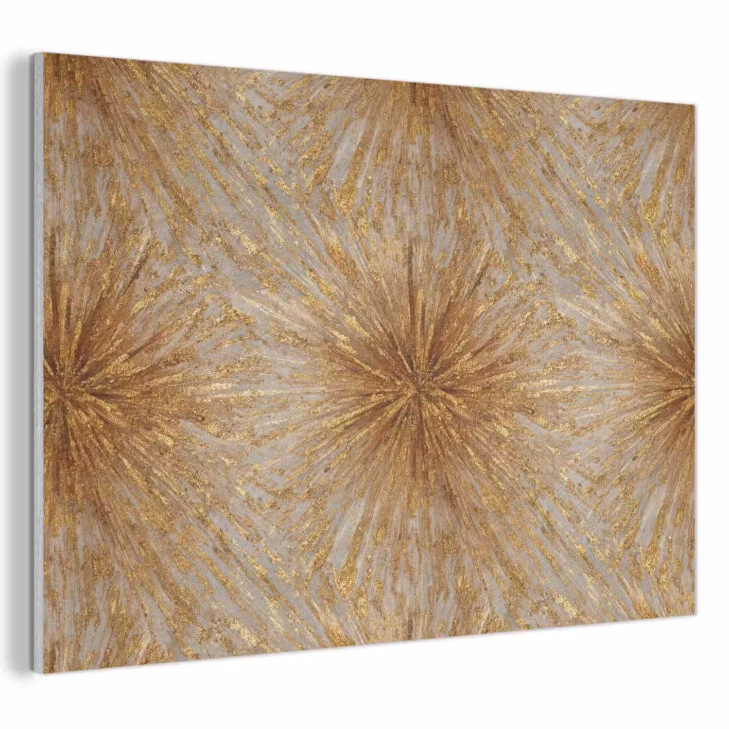 Explosie - Abstract - Goud - Wit PET vilt klein 837 -3d
