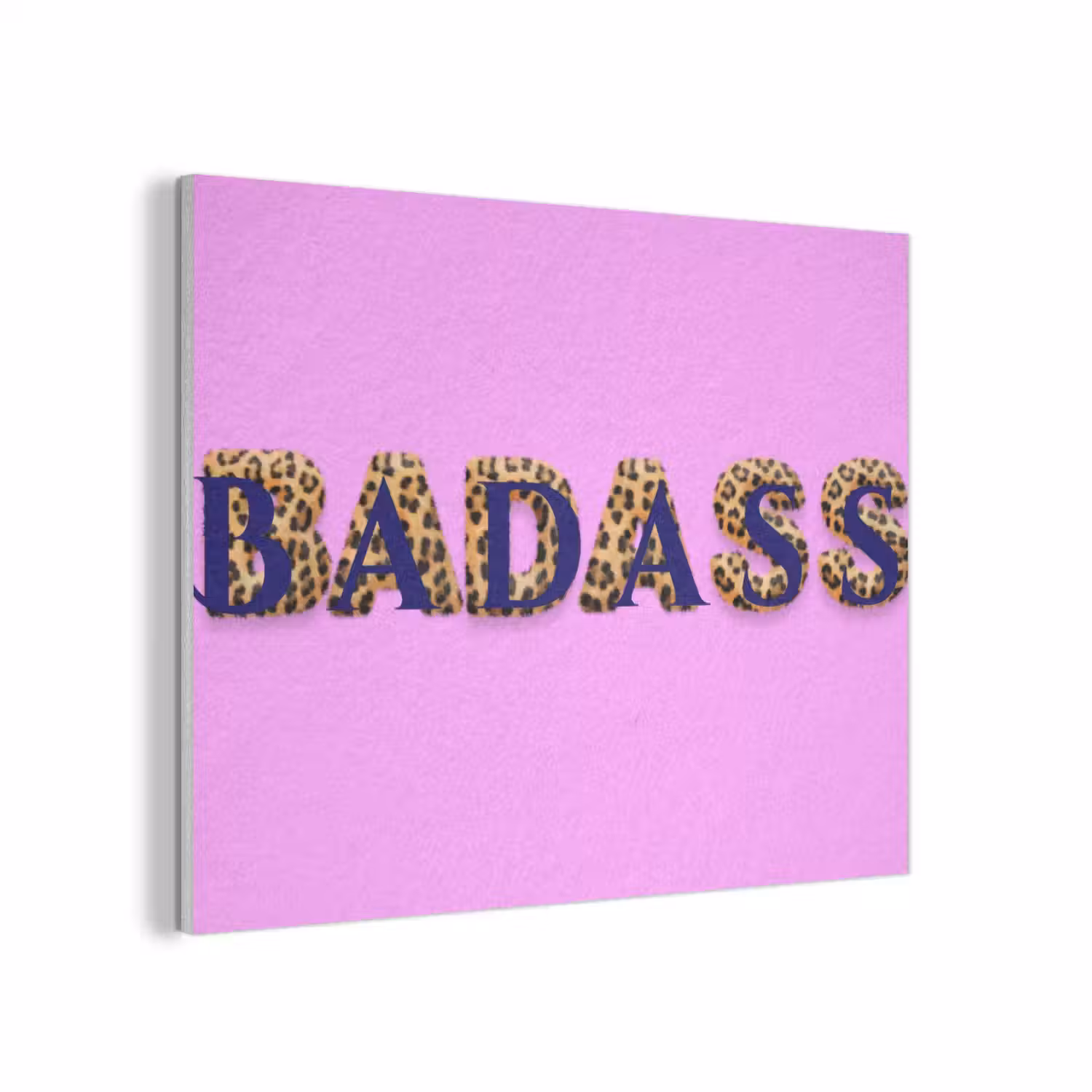 Felroze - Badass - Panterprint - Schaduw PET vilt klein -3d