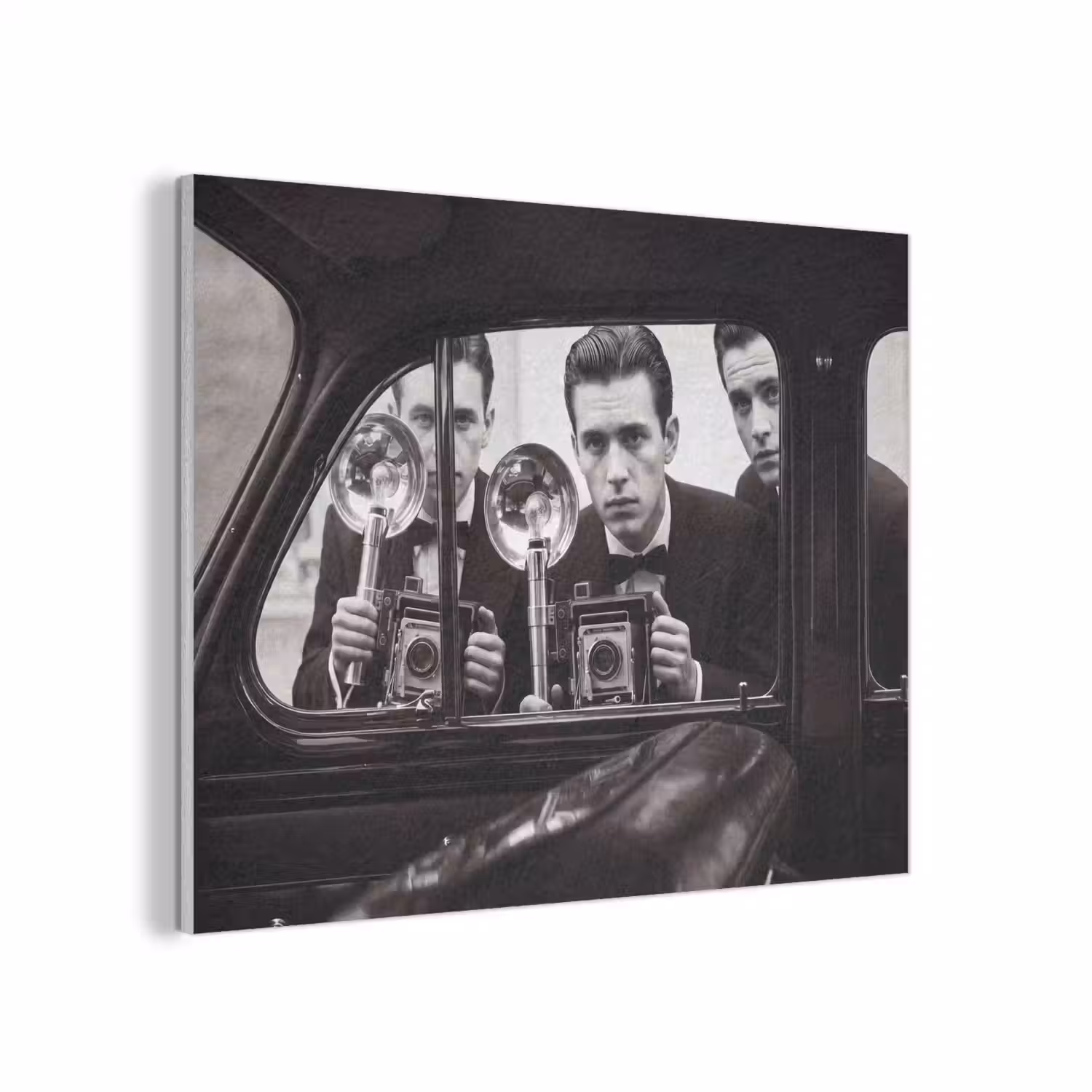 Fotograaf - Camera - Vintage - Journalistiek - Zwart-wit PET vilt klein -3d