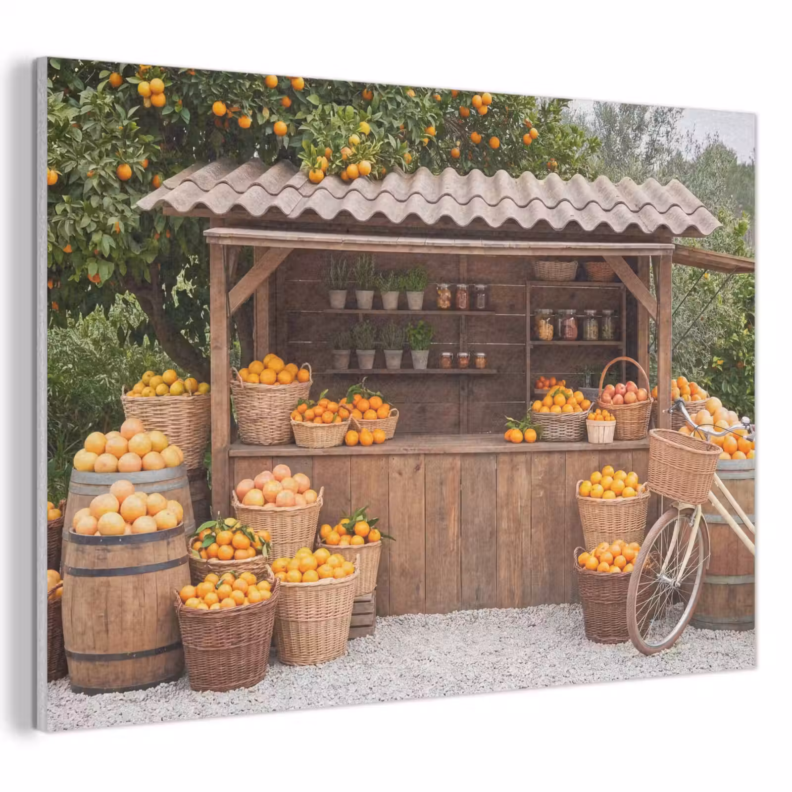 Akoestisch schilderij - Fruit - Markt - Landelijk - Fruit - Markt - Landelijk PET vilt klein