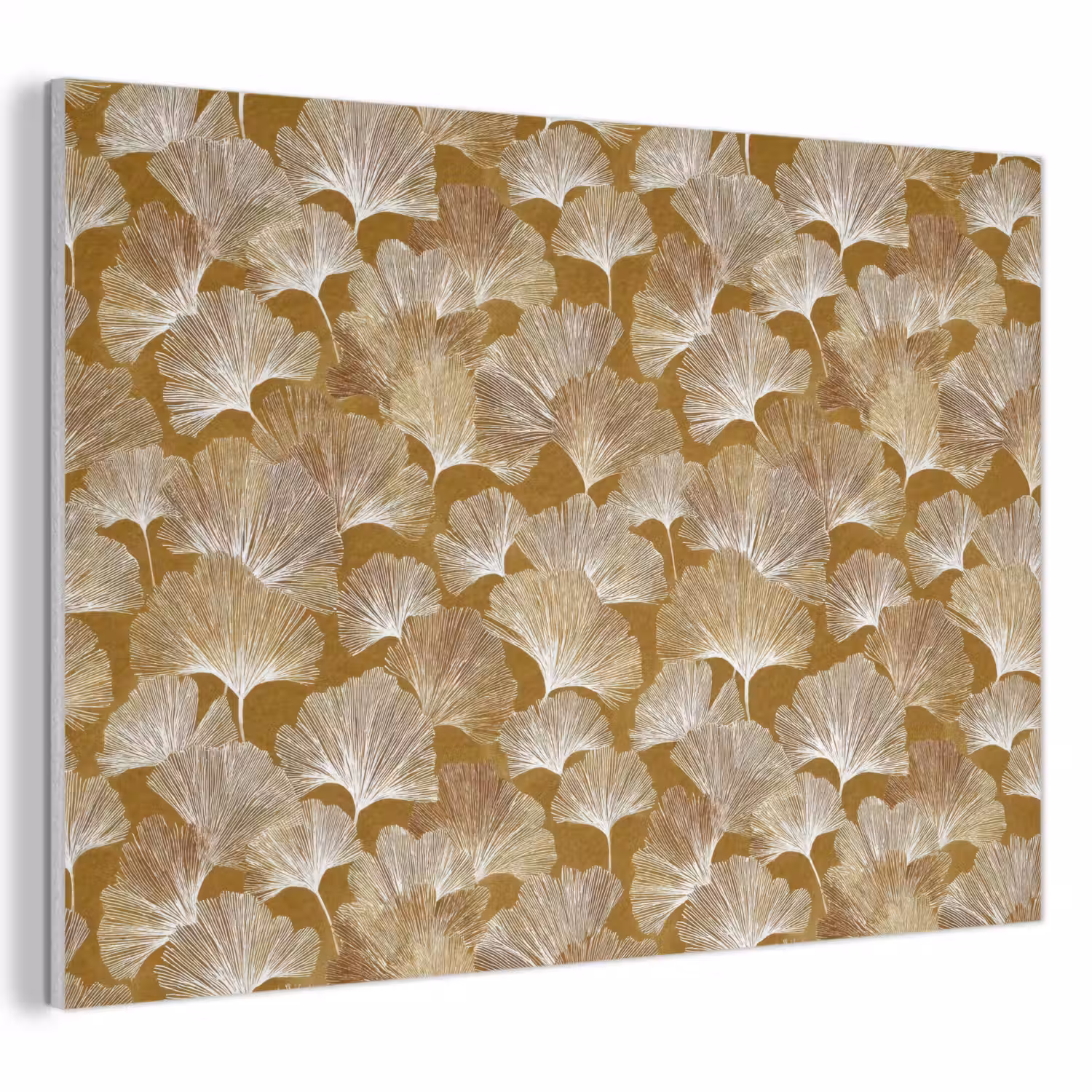 Ginkgo - Bladeren - Goud PET vilt klein 837 -3d