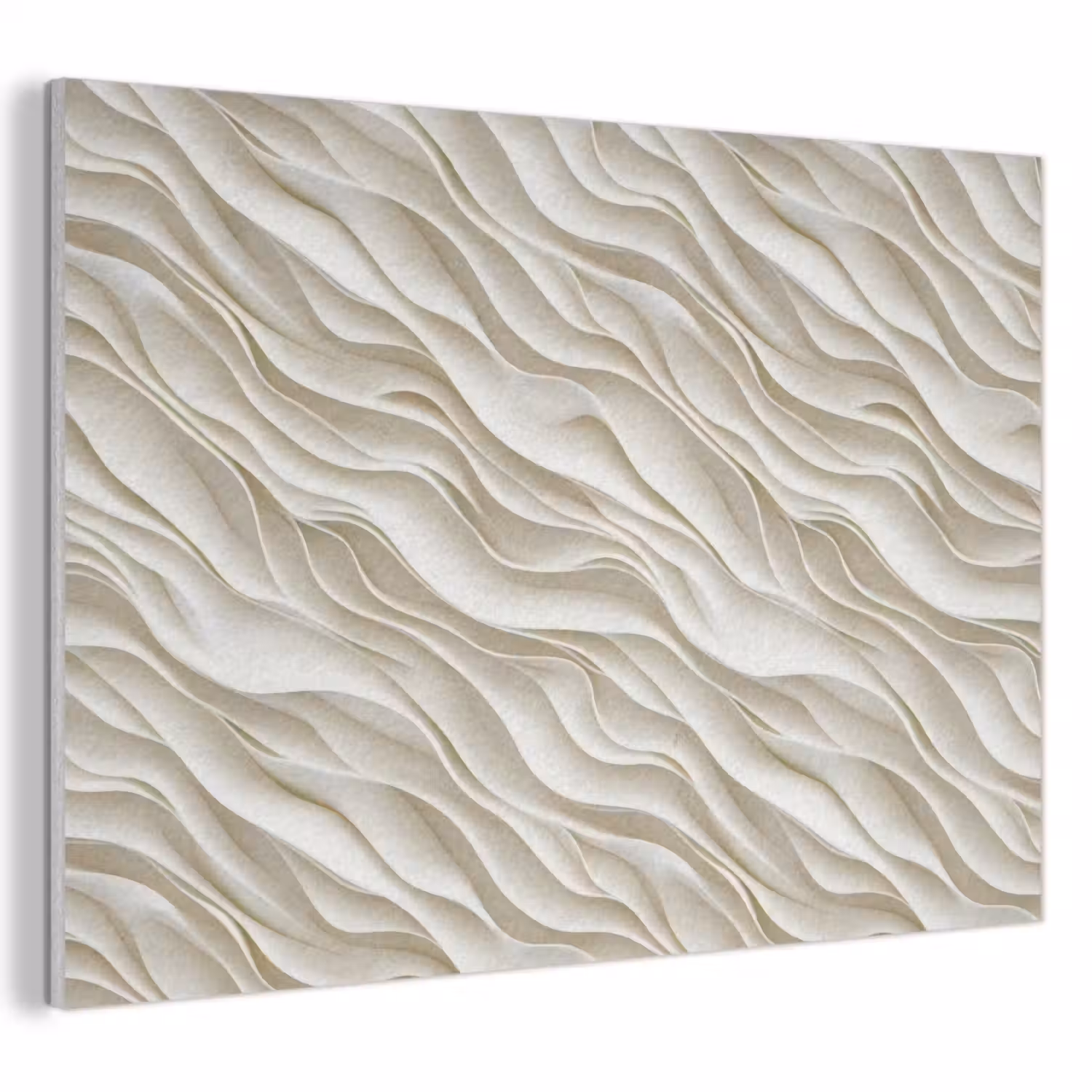 Golven - Wit - Minimalistisch PET vilt klein 837 -3d