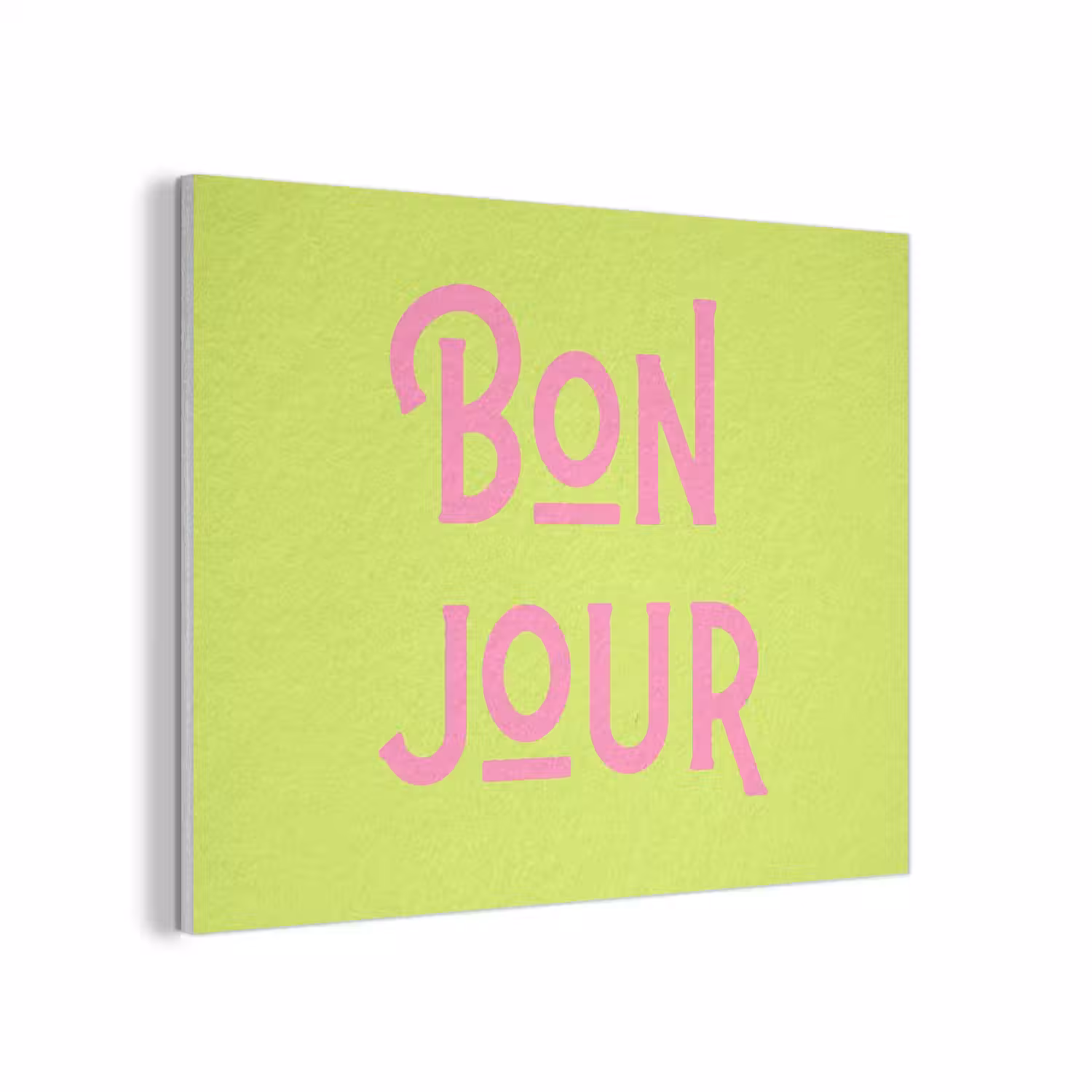 Groen - Roze bonjour - art-deco PET vilt klein -3d
