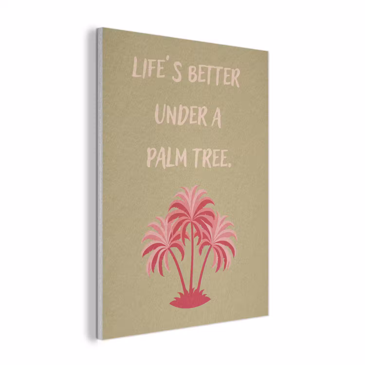 Groen - Zomer - Quote - Palmboom PET vilt klein -3d