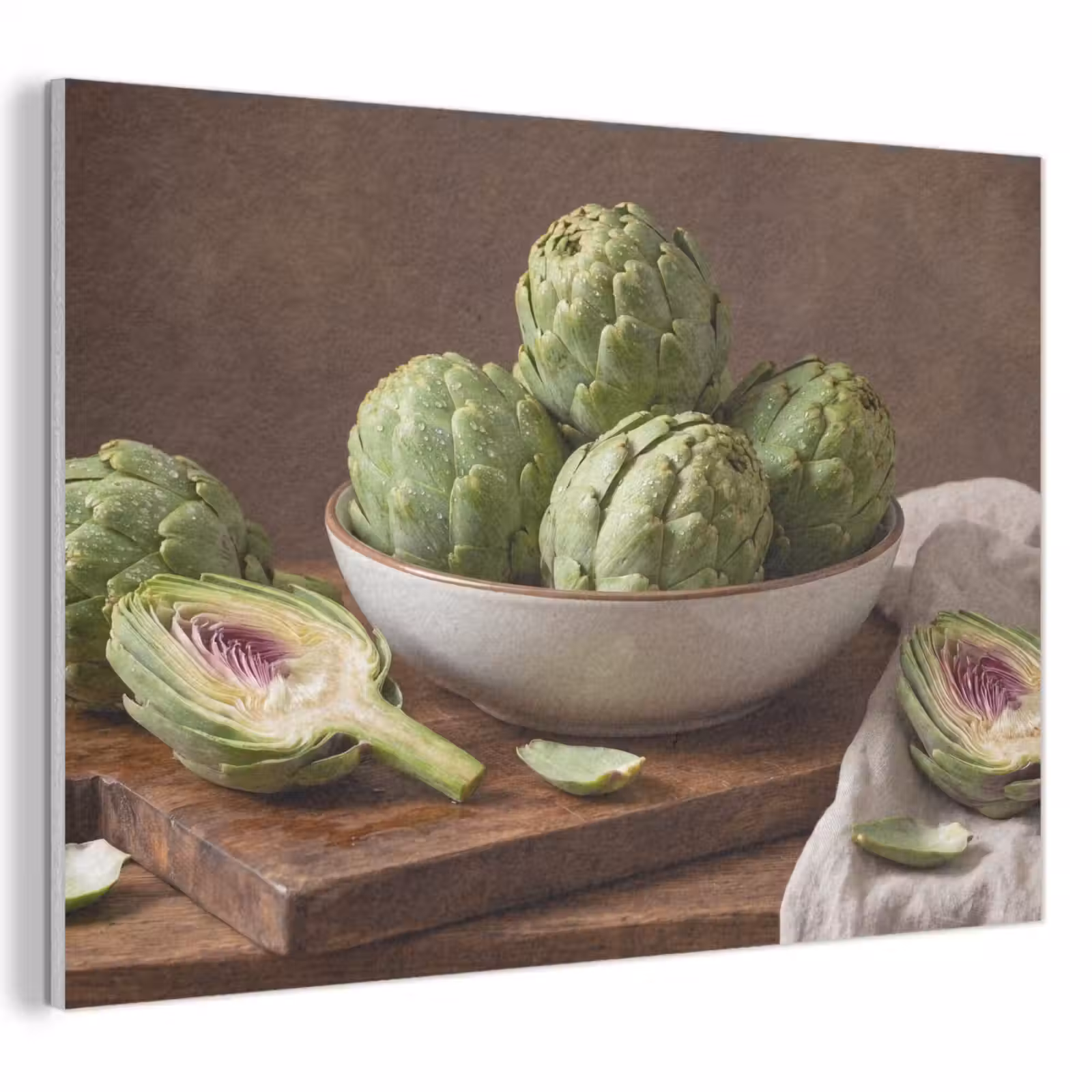 Akoestisch schilderij - Groenten - Artisjok - Keuken - Groenten - Artisjok - Keuken PET vilt klein