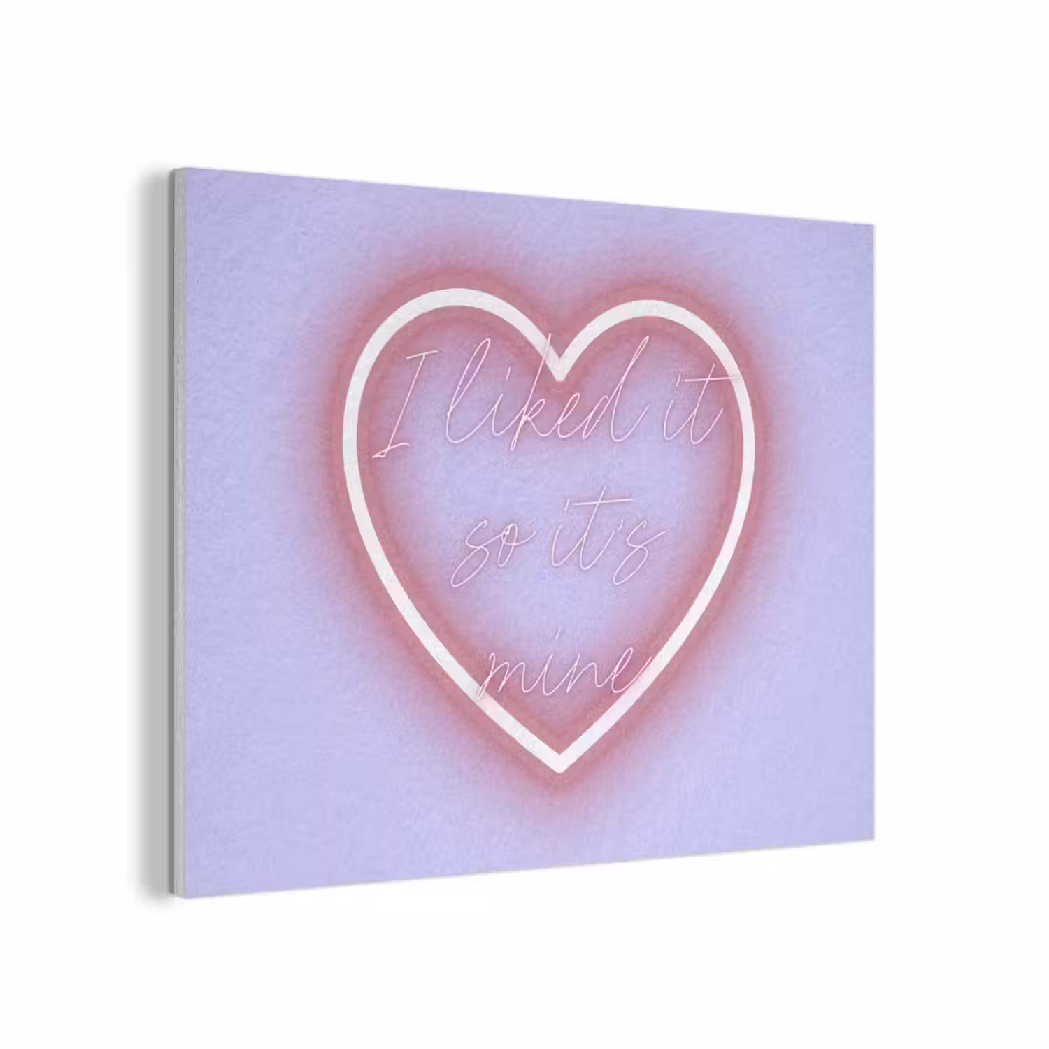 I liked it so it's mine - Neon hart - Paars PET vilt klein -3d