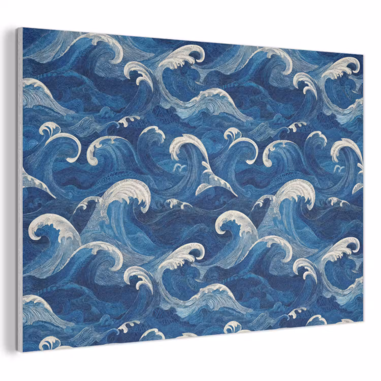 Japans - Oceaan - Golven - Blauw PET vilt klein 837 -3d