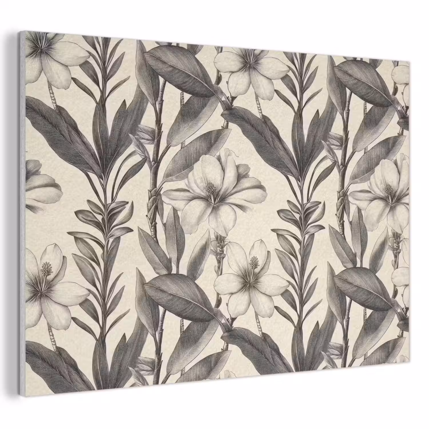 Klassiek - Botanisch - Zwart - Beige PET vilt klein 837 -3d