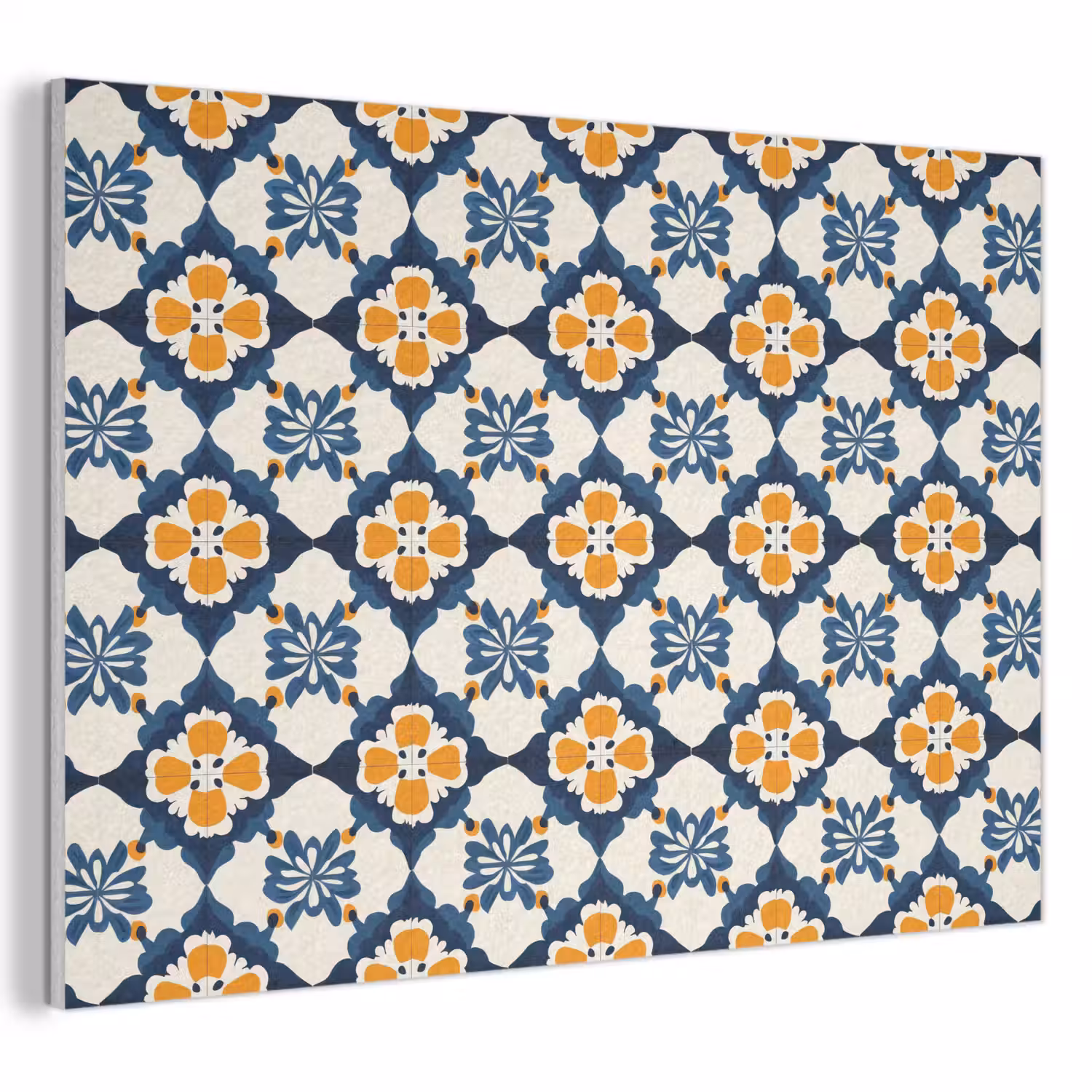 Klassiek - Geometrisch - Blauw PET vilt klein 837 -3d