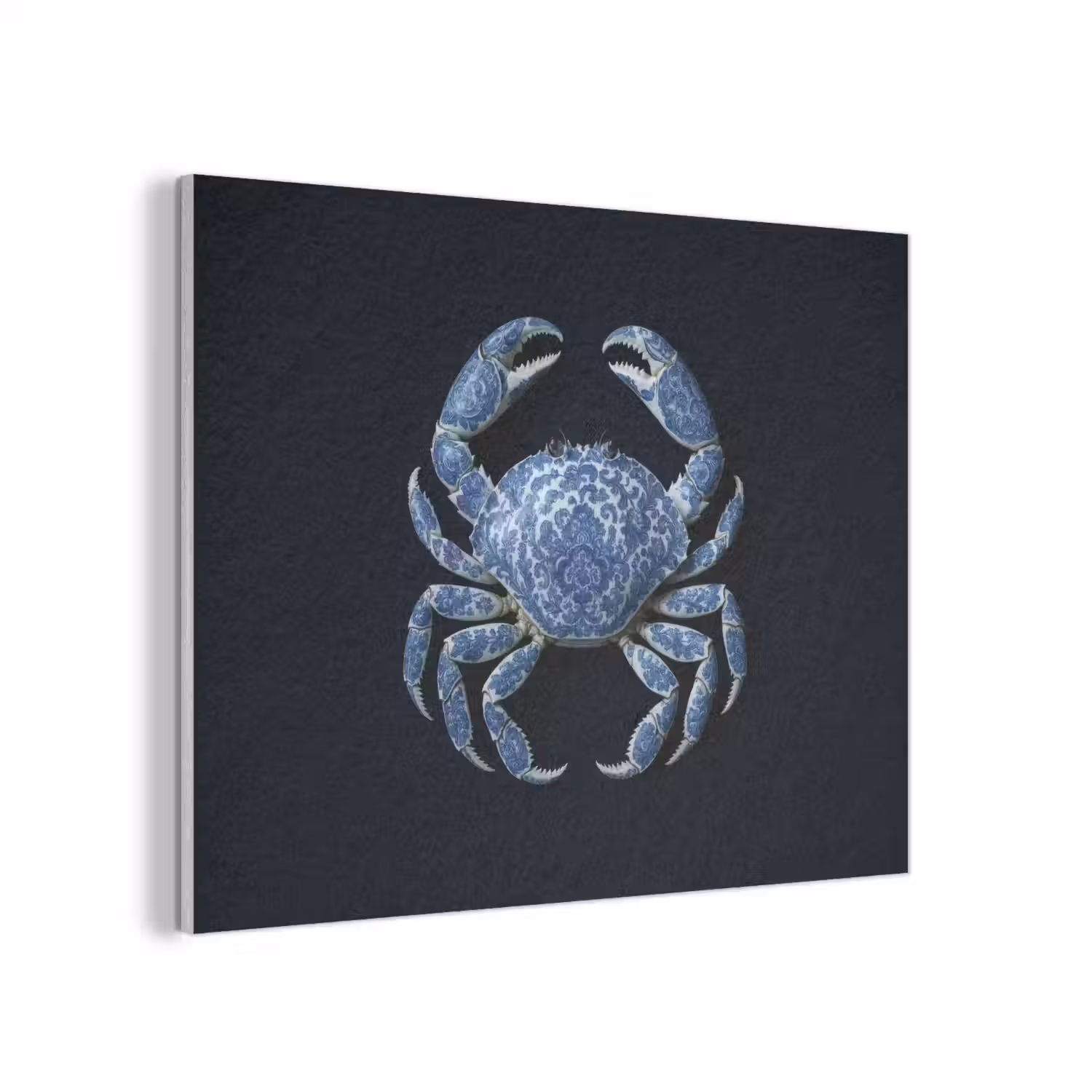 Krab - Delfts blauw - Dieren PET vilt klein -3d