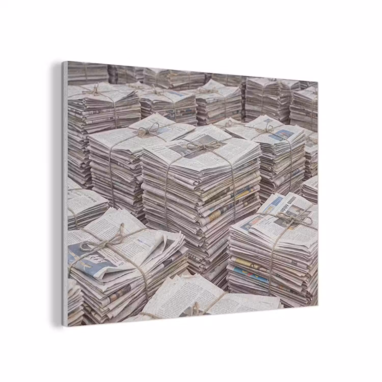 Kranten - Stapels - Touw - Informatie - Vintage PET vilt klein -3d