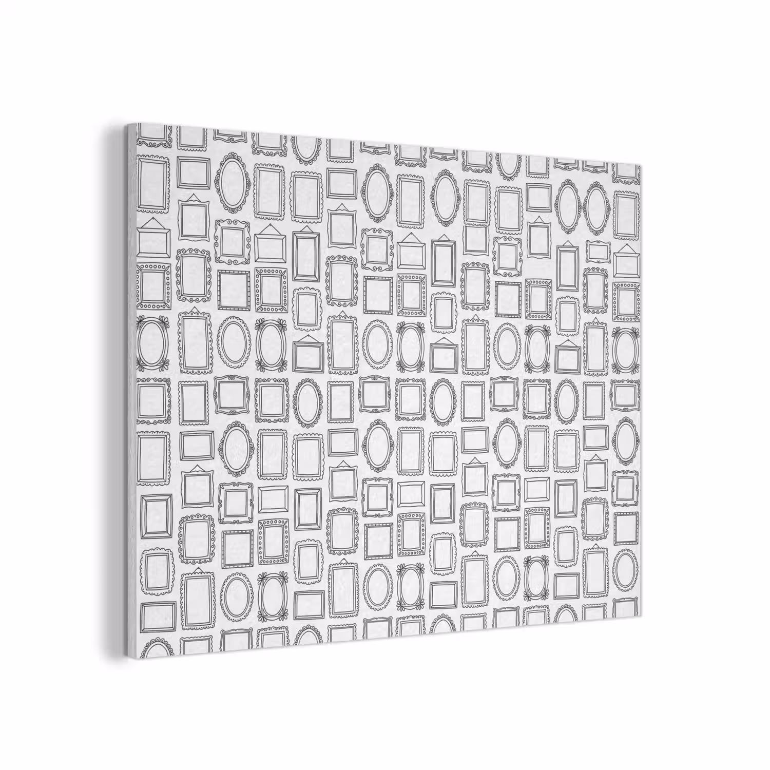 Lijsten - Patroon - Decoratie - Schets - Zwart-wit PET vilt klein -3d