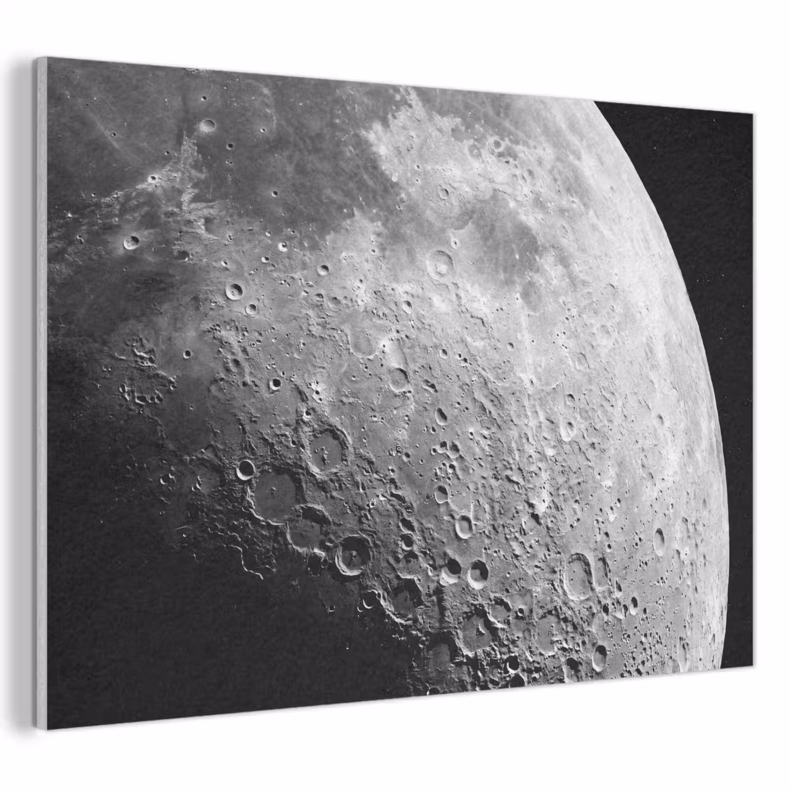 Akoestisch schilderij - Maan - Kraters - Ruimte - Maan - Kraters - Ruimte PET vilt klein