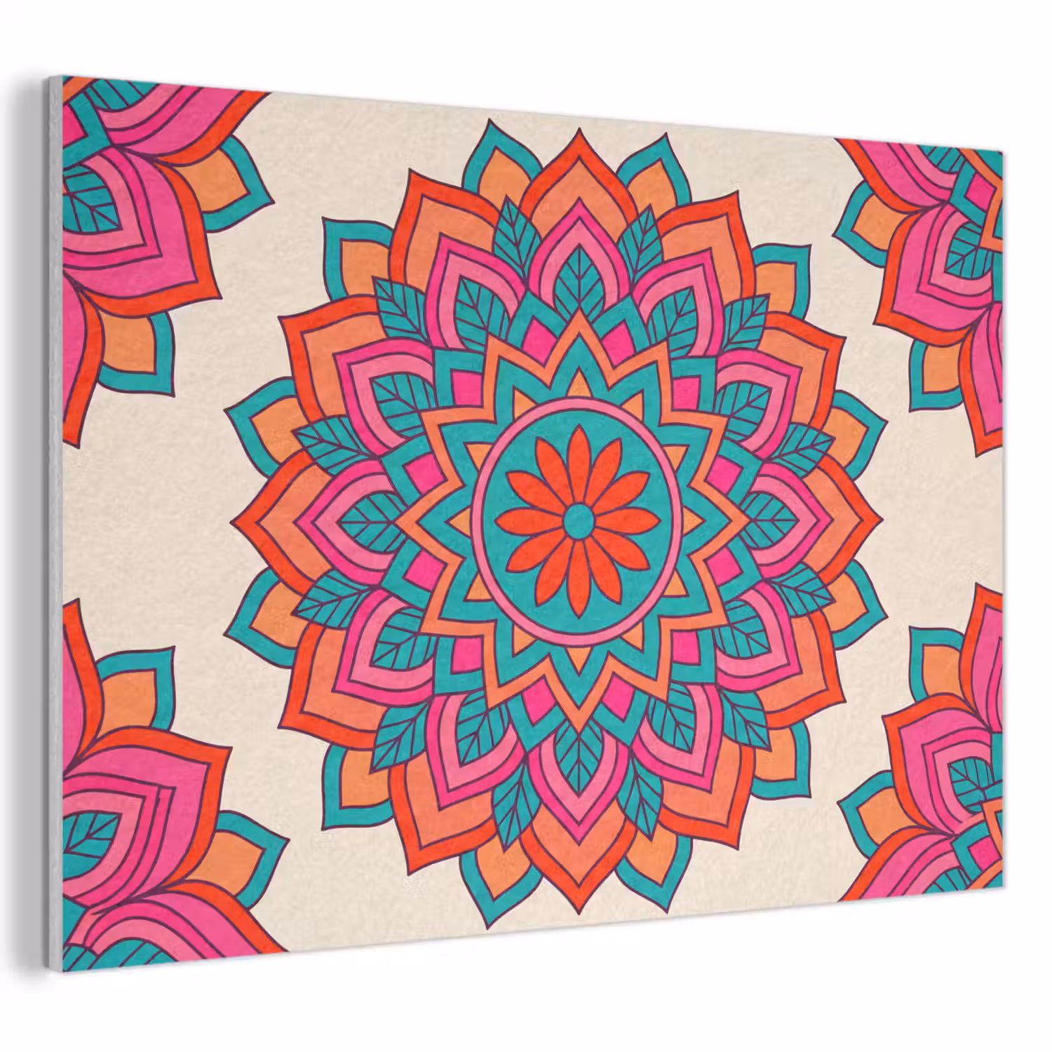 Mandala - Patroon - Abstract - Kleurrijk - Modern PET vilt klein -3d