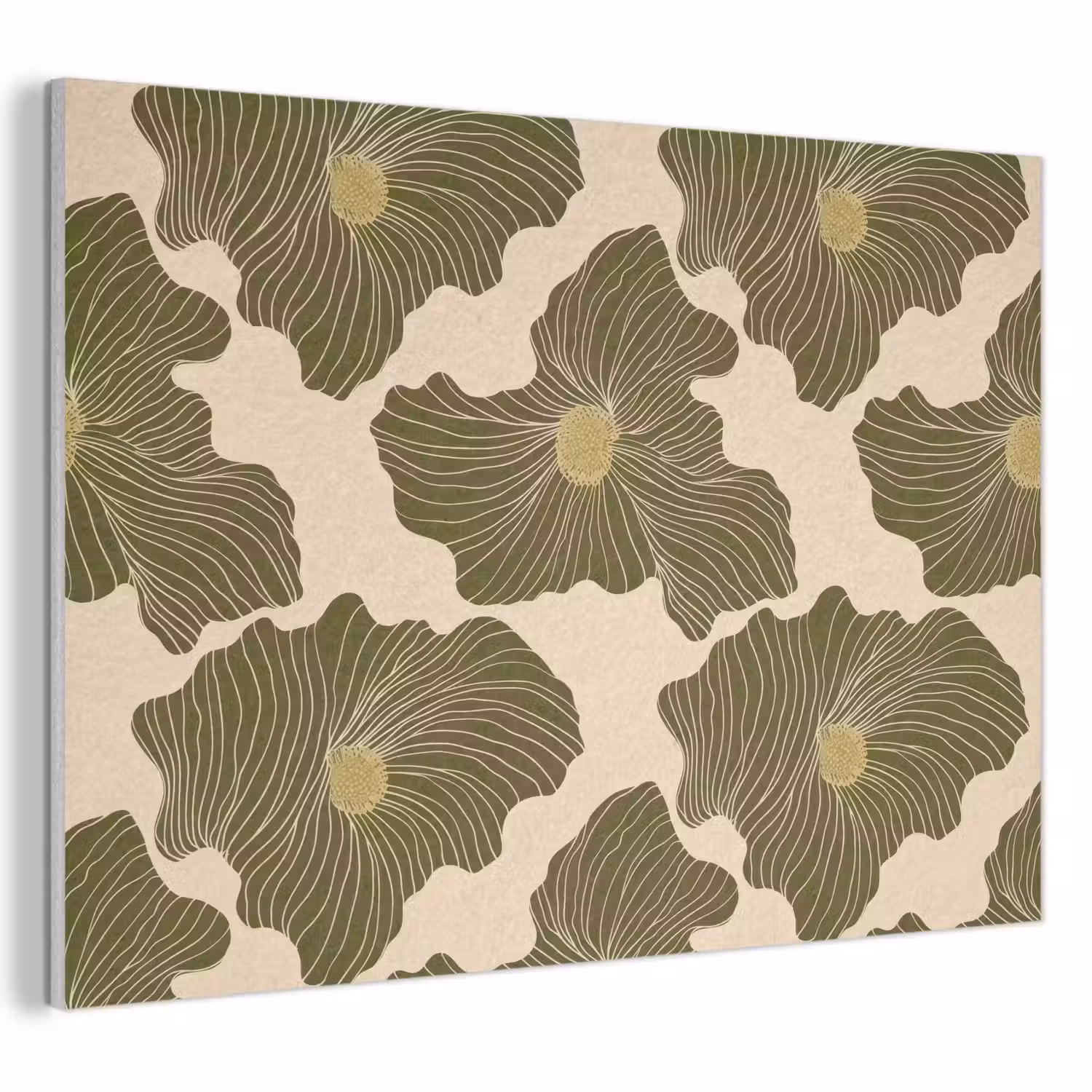 Modern - Abstract - Groen PET vilt klein 837 -3d