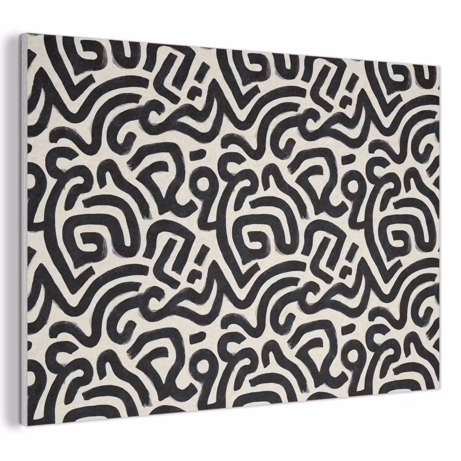 Modern - Abstract - Zwart PET vilt klein 837 -3d