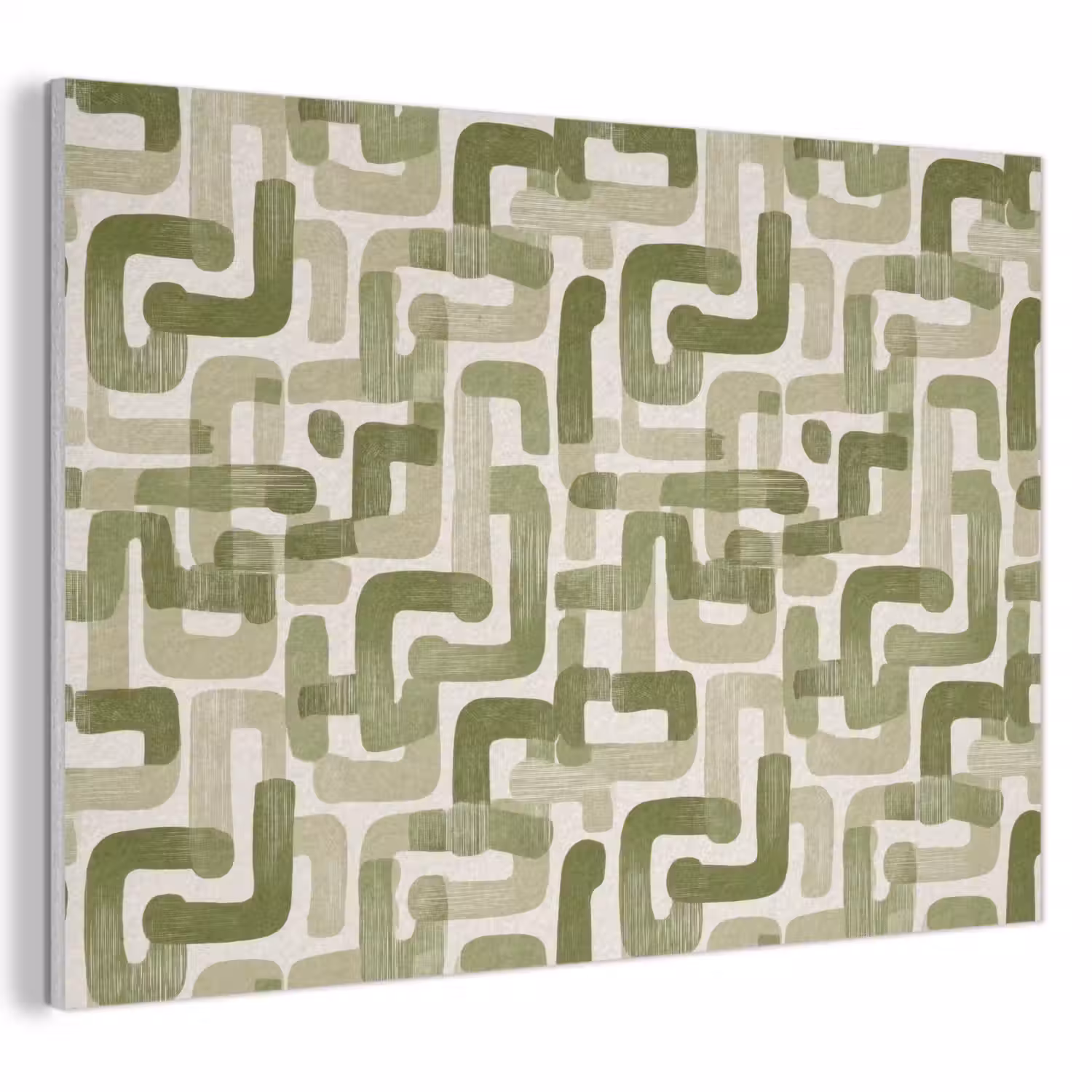 Modern - Grafisch - Groen PET vilt klein 837 -3d