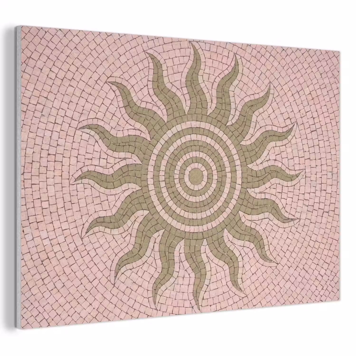 Mozaïek - Zon - Patroon - Klassiek - Roze PET vilt klein -3d