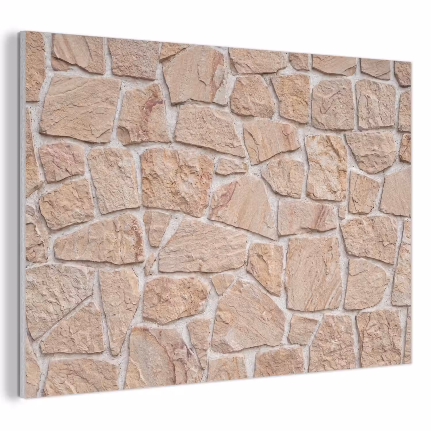 Muur - Steen - Patroon - Rustiek - Beige PET vilt klein -3d