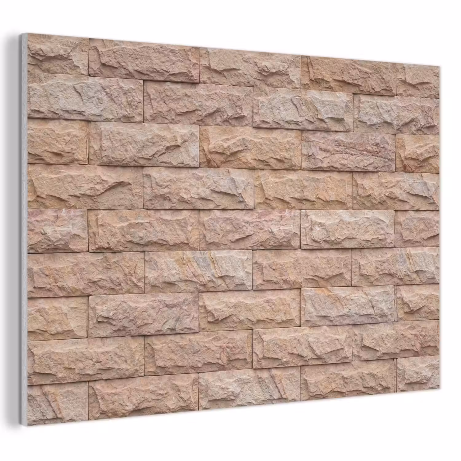 Muur - Steen - Ruw - Textuur - Beige PET vilt klein -3d