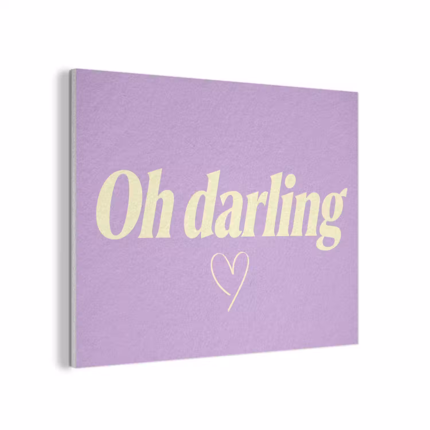 Oh darling - Hart - Paars PET vilt klein -3d