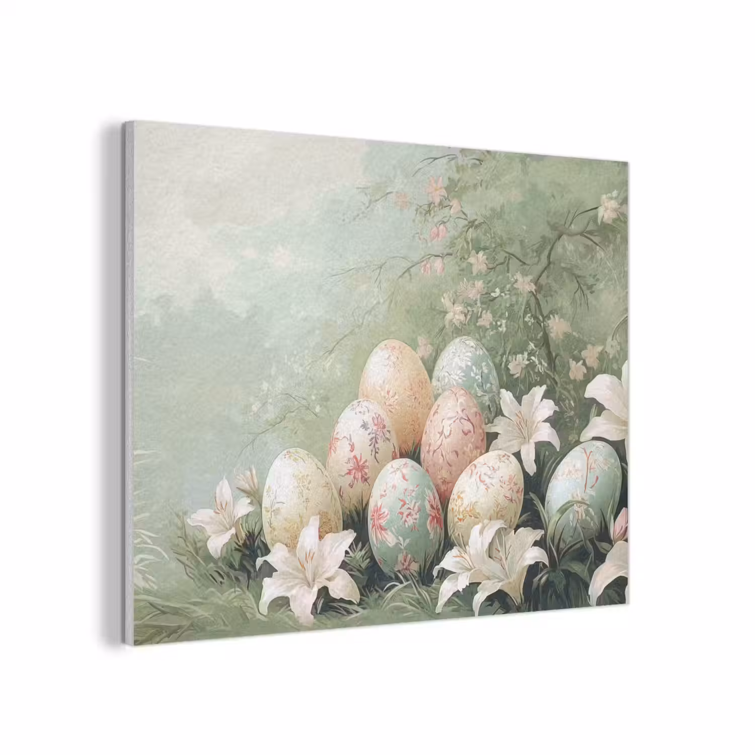 Paaseieren - Pasteltinten - Bloemen PET vilt klein -3d