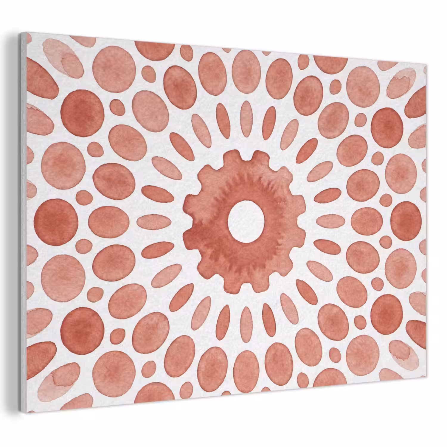 Patroon - Cirkels - Abstract - Modern - Rood PET vilt klein -3d